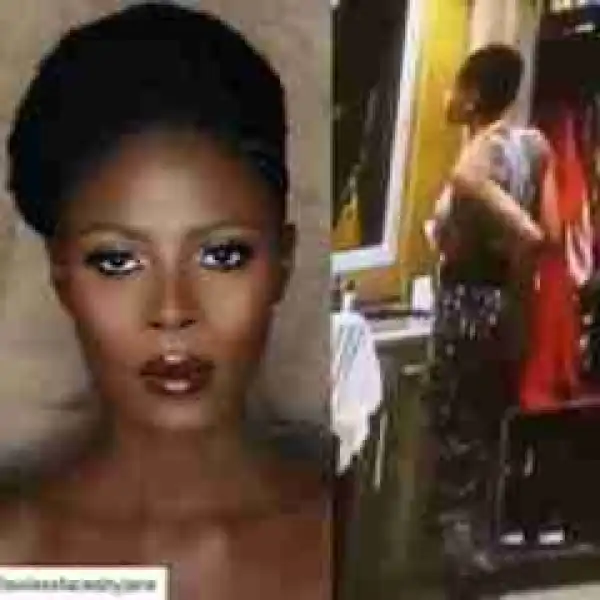 #BBNaija: Checkout How Khloe Was Scratching her Butt 